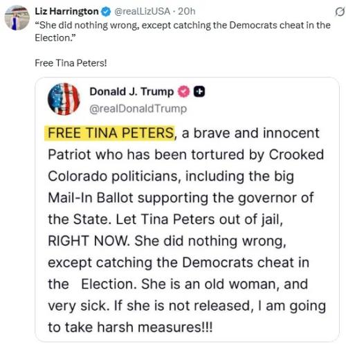 Free Tina Peters ! Now !