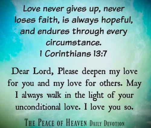 111925 - Love never give up 1 Cor 13-7