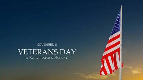 november-11-veterans-day-remember-and-honor-written-on-sunset-sky-background-with-an-american
