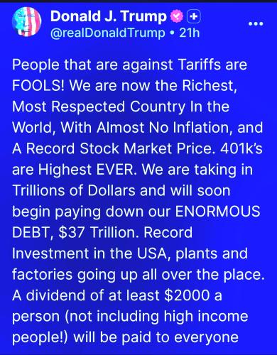 I hope this to be issued to taxpayers is $2,000 true