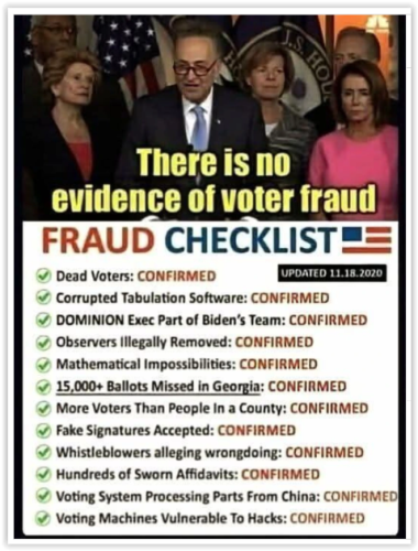 Voting Fraud Check List
