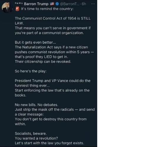 Communist Control Act of 1954 and Naturalization Act - CITIZENSHIP CAN BE REVOKED !