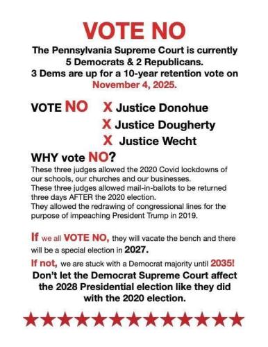 VOTE NO for Judges 2025 Fall Elections