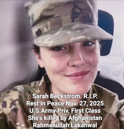 Sad .. R.I.P ARMY PFC BECSTROM KILLED BY afghanistan