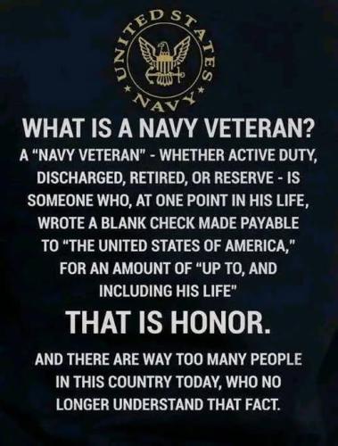 navy veteran blank check honor