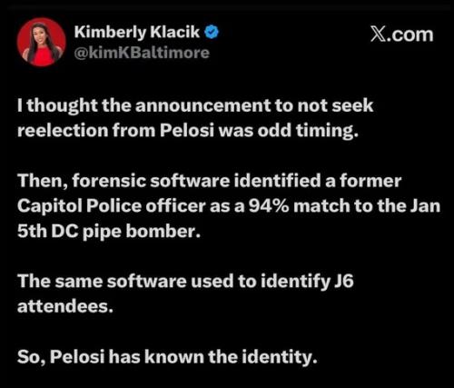 So Pelosi has known the Pipe bomber Identity all this time !