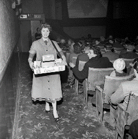 Ice cream lady in the pictures.  X