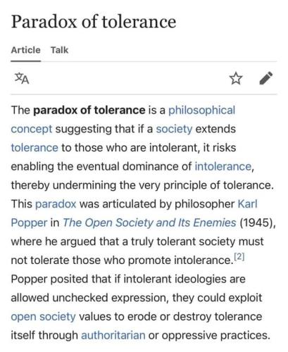 paradox of tolerance