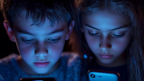 Children-Looking-at-Cell-Phones