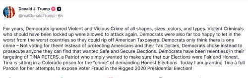 Tina Peters Pardoned