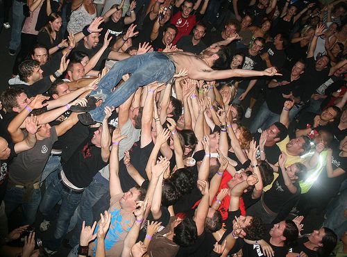 I want to crowd surf someday!