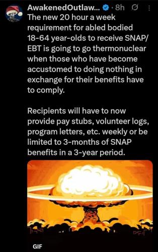 3 months SNAP limited to 3 years with 20 hours a week