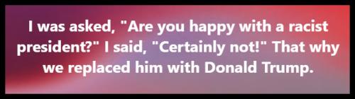 The Racists President