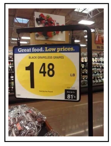 black grapeless grapes