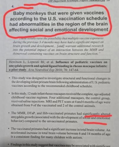 Monkeys and vaccine shots