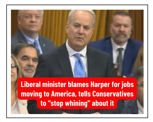 blames harper again
