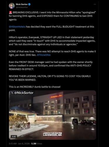 Hilton management lied of their denial action against I.C.E.