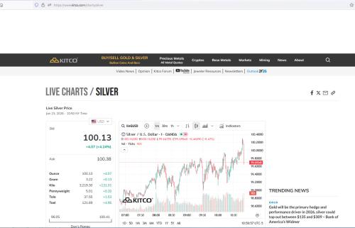 silver hits 100 1-23-2026