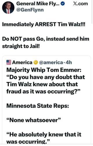 General Flynn recommends Timmy Tampon be arrested immediately