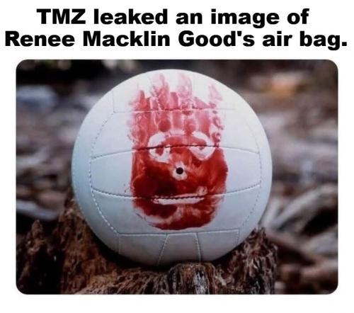 BREAKING TMZ leaked image of Renee Good's air bag