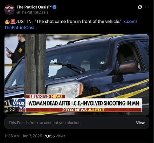 The shot came from the front of the vehicle... JUSTIFIED !