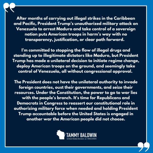 TAMMY BALDWIN  VENEZUALA