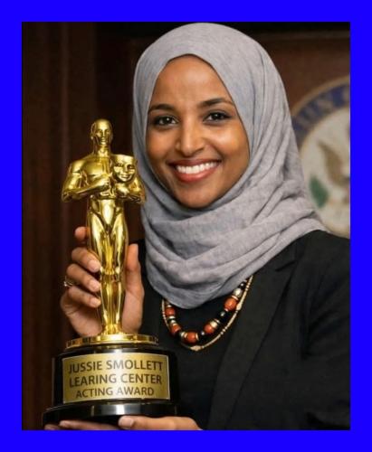 Ilhan Omar Jussie Smollett Participation Trophy.859px
