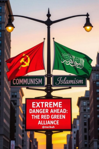 red green street sign