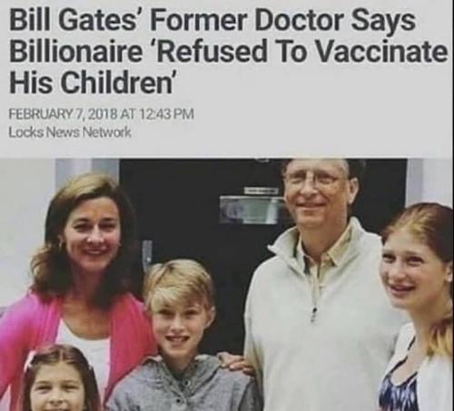 GATES REFUSED TO VAX HIS FAMILY