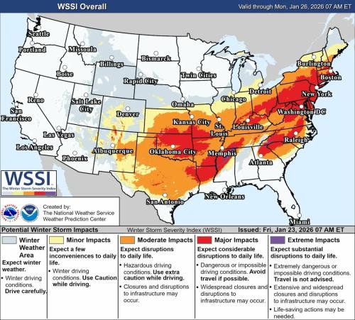 Severe winter weather warning