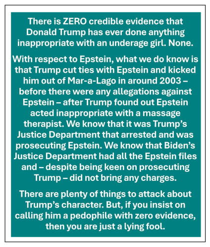 zero credible evidence