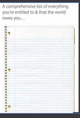 list of what you are owed