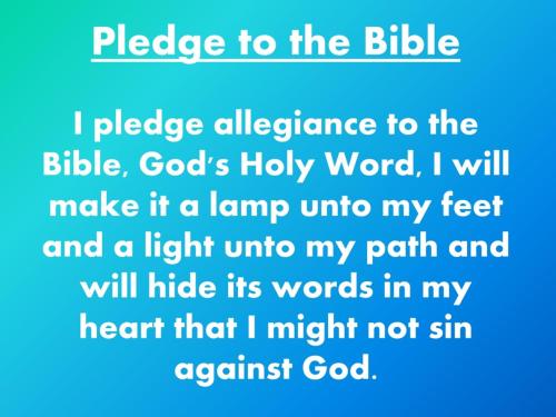 pledge to bible 6
