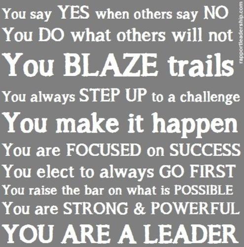 1-Leaders Step Up When Others Say NO!