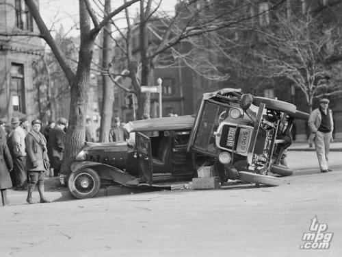 1910, in the American state of Ohio, there were only 2 registered automobiles...and they hit each other