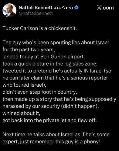 Tucker Carlson is a chickenshit