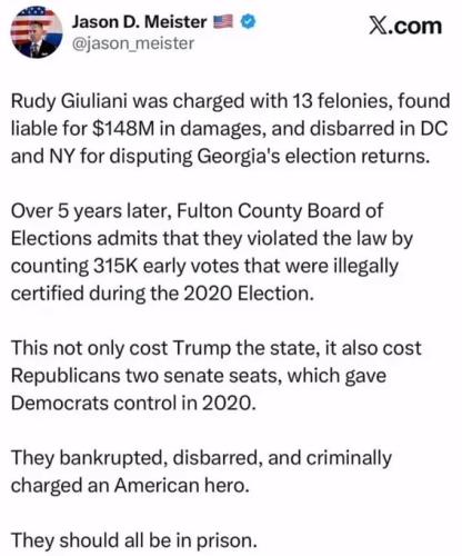 Rudy vindicated