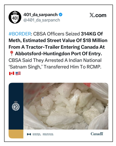 314 kg of meth seized