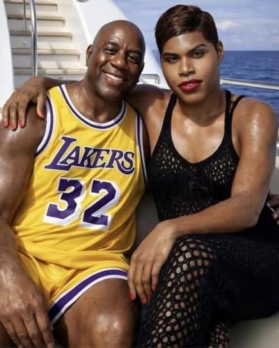 0011 Magic Johnson and his handsome son EJ Johnson soak up the sun during some luxe father-son bonding time aboard the family yacht.