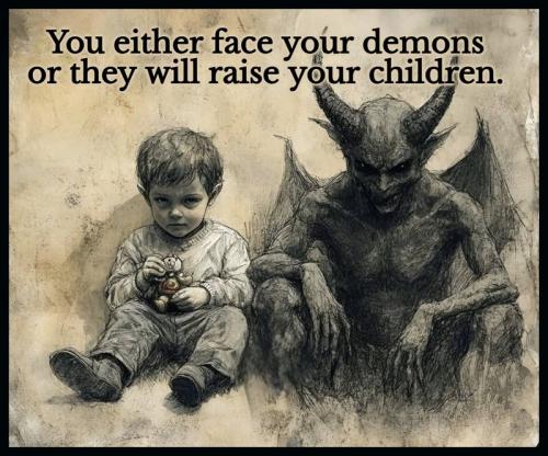Face your demons or they will raise your children.800px