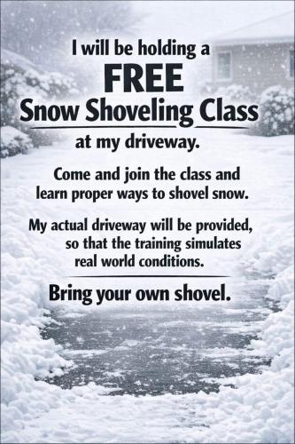 a snowshoval f
