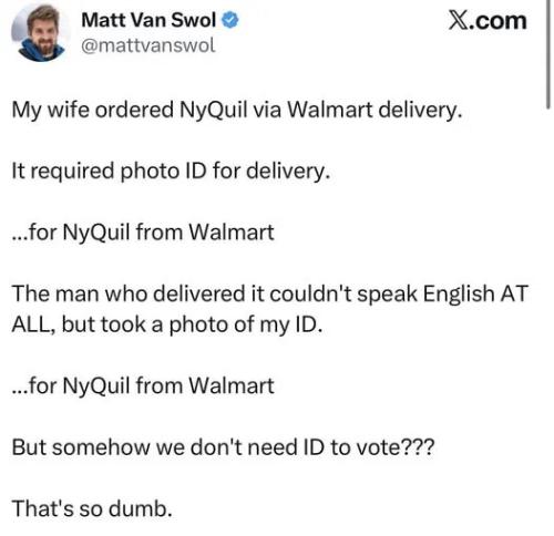 Walmart NyQuil and voter ID