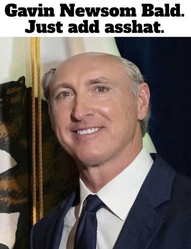 Gavin Newsom Bald.Just add asshat.768px