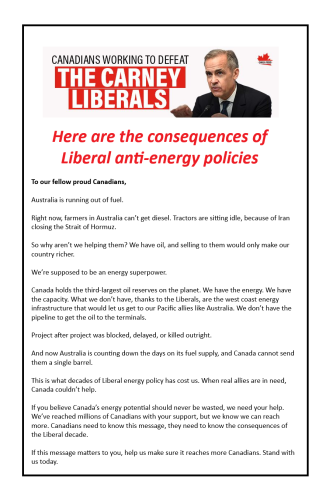 Here are the consequences of Liberal anti-energy policies