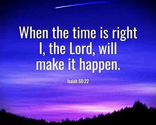 031026 - Isaiah 60-22 - Time is right