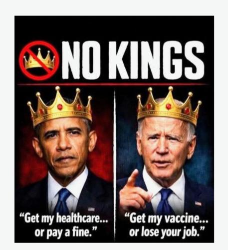 NO KINGS OBAMA AND BIDEN