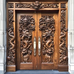 ornate-carved-door-stockcake