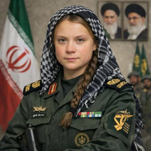 Greta HowDareYou al-Thunbarghi-ye Azadi will be the new military leader of Iran Her vision reduce the CO2 emission of ballistic missiles by not using them