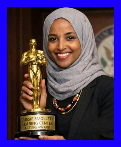 Ilhan Omar Jussie Smollett Participation Trophy.768px