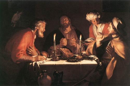 Emmaus_Disciples at table with Jesus